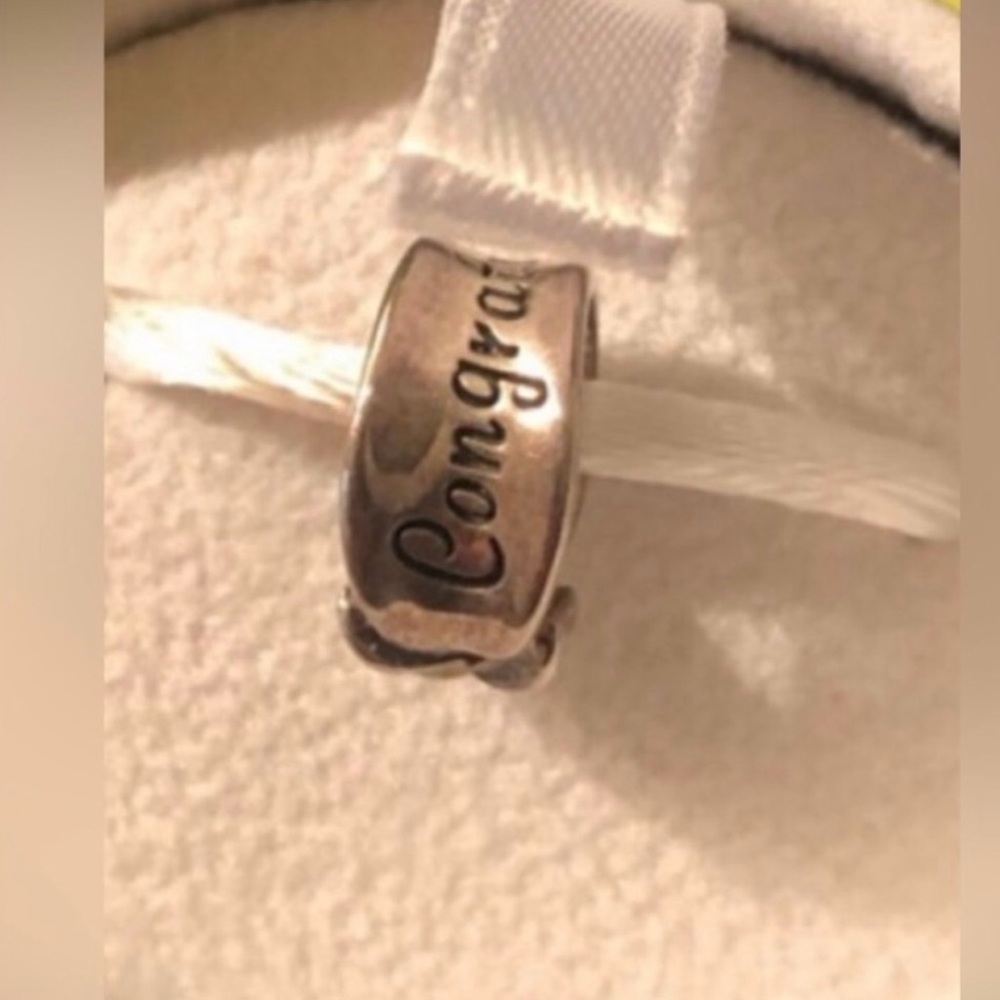 NWOT- “Congratulations” Chamilia bead in Sterling Silver- NEW